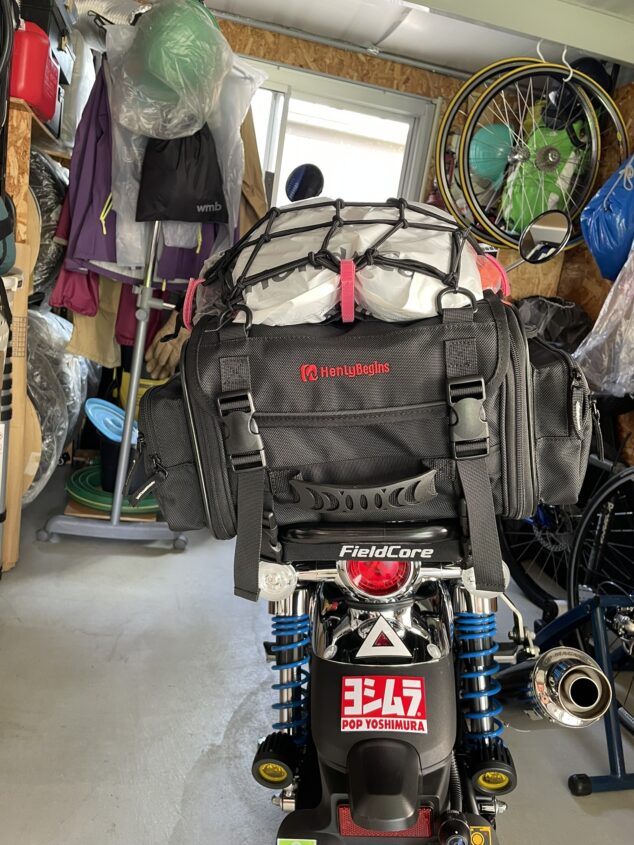 ホンダモンキー125のリアキャリアの耐荷重軽減の工夫