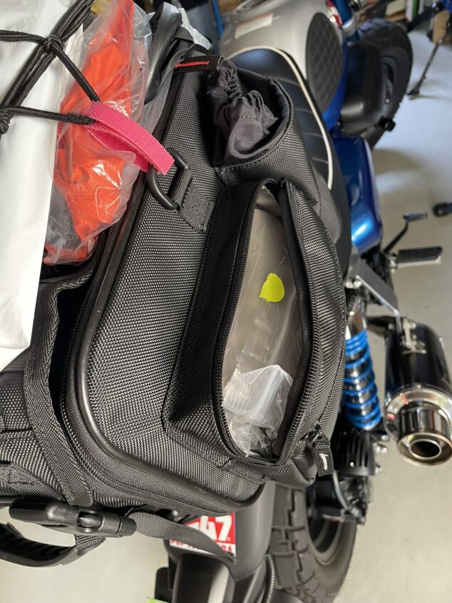 ホンダモンキー125のリアキャリアの耐荷重軽減の工夫